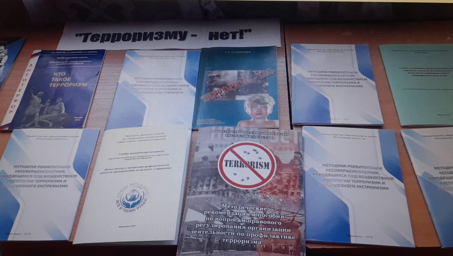 Выставка литературы &amp;quot;Терроризму - нет!&amp;quot;.
